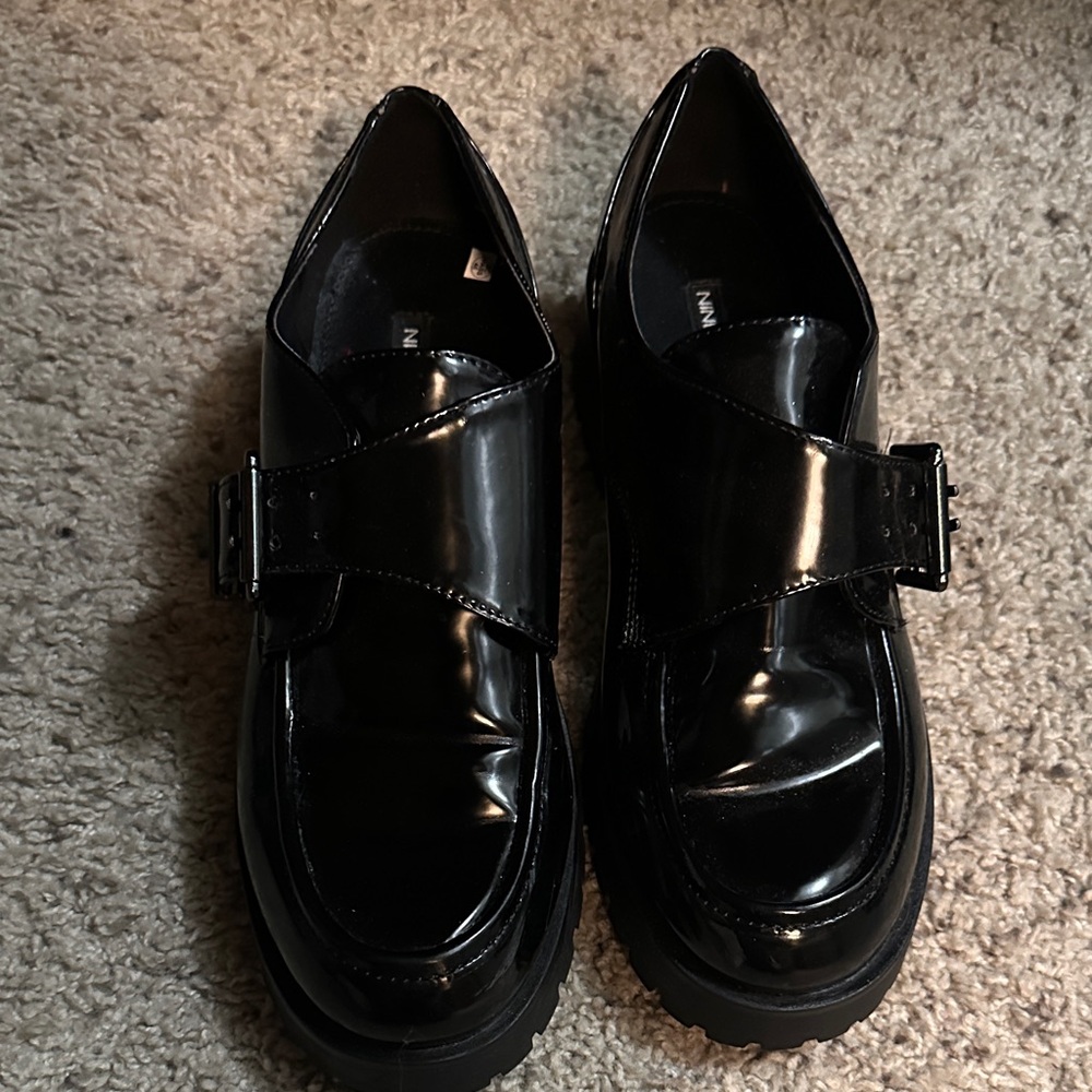 Nine West Men's Shiny Black Loafers